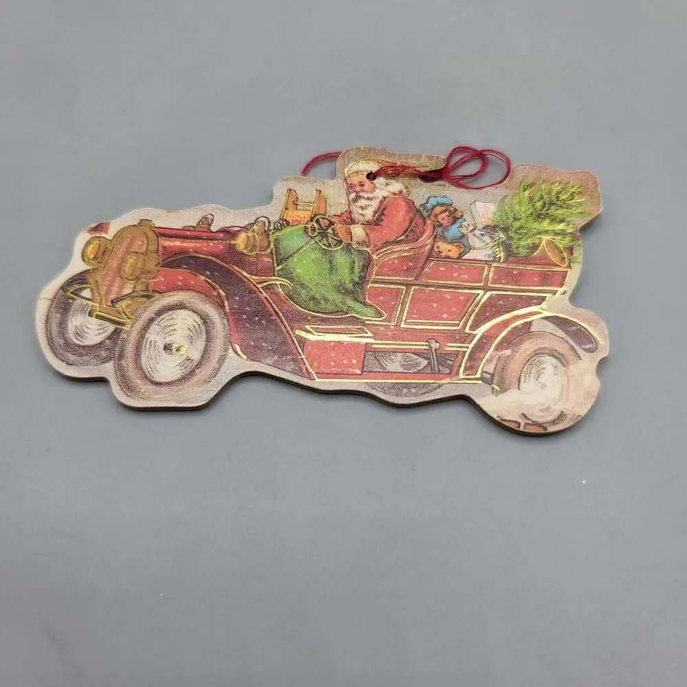Merrimack Christmas Holiday Ornaments Die Cut Cardboard Angels Santa Lot Of 10